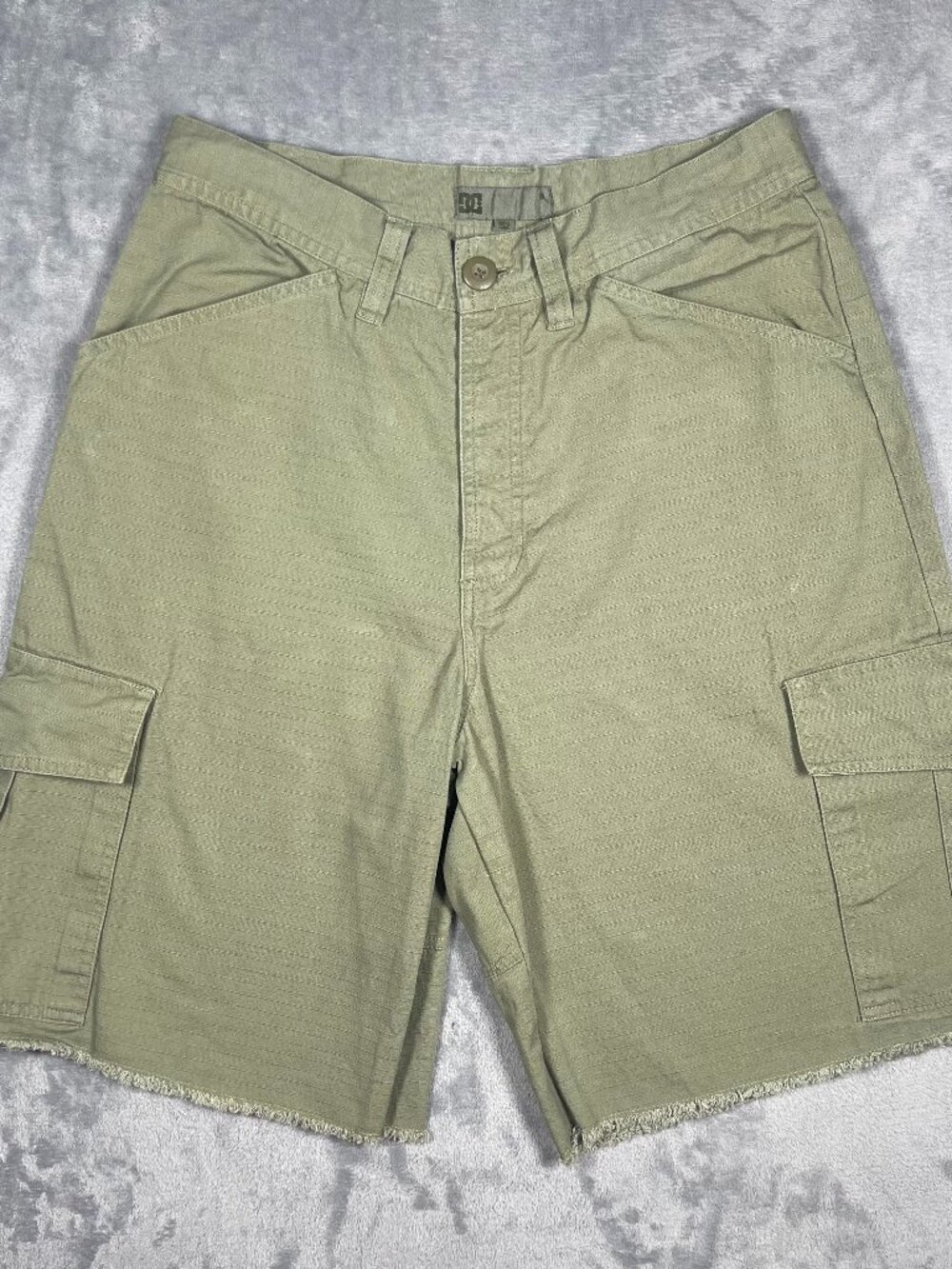 DC Shoes Ripstop Cargo Shorts Olive Green Tactical Utility Skate Y2K Size 32